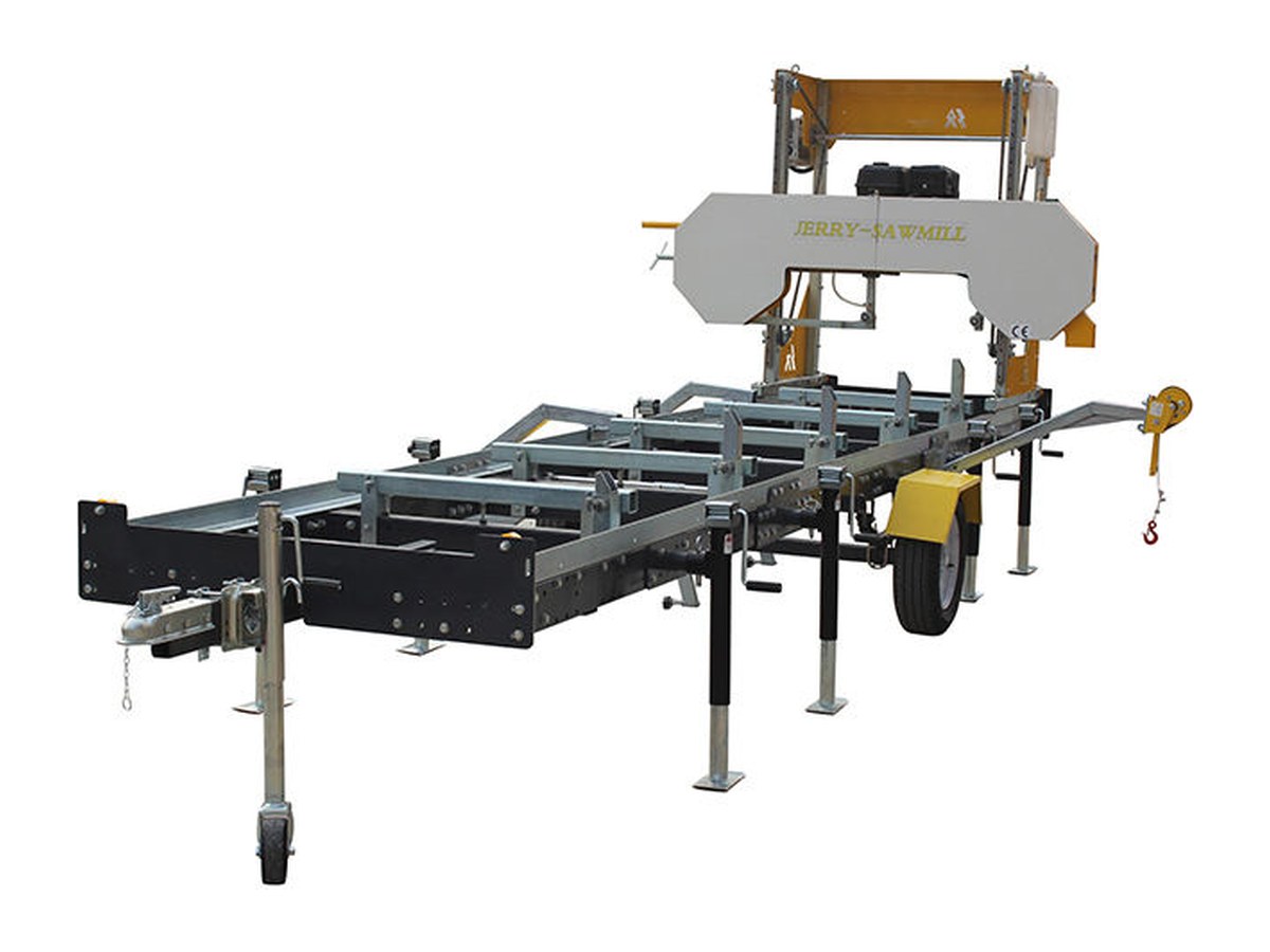 JERRY 25-Tonnen-Holzspalter mit Benzinmotor, Stahl-Spaltbalken und Holzablage